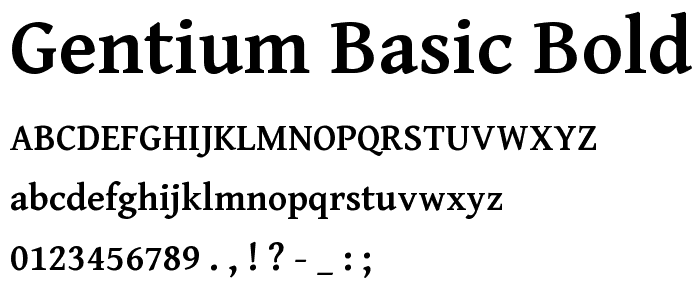 Gentium Basic Bold font